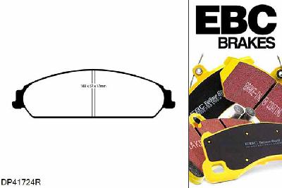DP41724R, Dodge Magnum, 3.5 4WD 2005-2008, EBC Yellowstuff remblokken set vooras