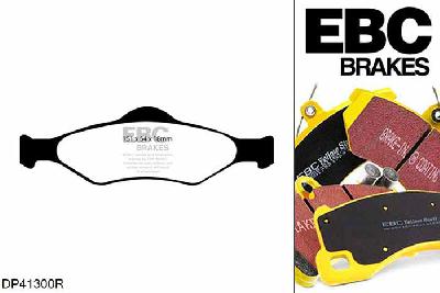 DP41300R, Ford Fiesta Mk5, 1.8 TD 2000-2002, EBC Yellowstuff remblokken set vooras, Voor modellen met ATE remklauwen aan de vooras, Voor modellen met een remschijf diameter 240mm
