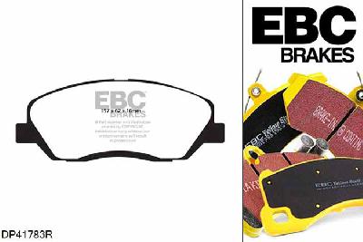 DP41783R, Hyundai Santa Fe, 2.0 TD 2012-, EBC Yellowstuff remblokken set vooras, Voor modellen met een remschijf diameter 321mm