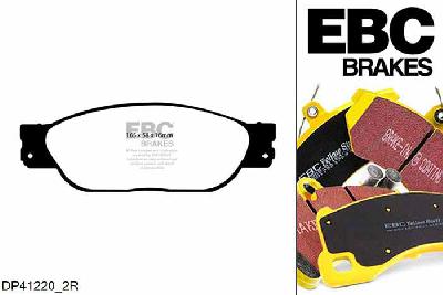 DP41220/2R, Jaguar S-Type, 4.2 (Sport Suspension) 294 PK 2003-2006, EBC Yellowstuff remblokken set vooras, Voor modellen met Girling/TRW remklauwen aan de vooras, Voor modellen met een remschijf diameter 320mm