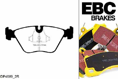 DP4689/2R, Jaguar XKR, 4.0 Supercharged 1998-1999, EBC Yellowstuff remblokken set vooras, Voor modellen met ATE remklauwen aan de vooras, Voor modellen met een remschijf diameter 305mm