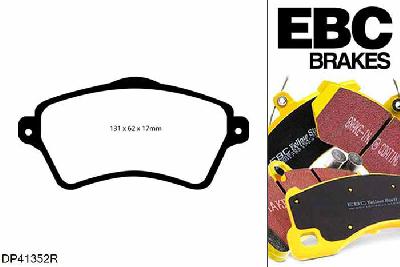 DP41352R, Landrover Freelander, 2.0 TD 2000-2006, EBC Yellowstuff remblokken set vooras, Voor modellen met TRW remklauwen aan de vooras, Voor modellen met een remschijf diameter 277mm