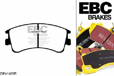 DP41465R, Mazda 6, 2.0 TD (GY) 136 PK 2002-2008, EBC Yellowstuff remblokken set vooras, Voor modellen met Akebono remklauwen aan de vooras, Voor modellen met een remschijf diameter 283mm