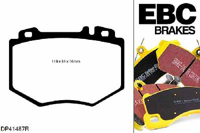 DP41487R, Mercedes CL-Class (C215), CL600 (5.5 Twin Turbo) 500 PK 2003-2006, EBC Yellowstuff remblokken set vooras, Voor modellen met een remschijf diameter 360mm