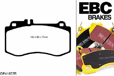 DP41857R, Mercedes CLS (C218), CLS350 (3.5) (Sport) 2011-, EBC Yellowstuff remblokken set vooras, Voor modellen met Brembo remklauwen aan de vooras, Voor modellen met een remschijf diameter 344mm