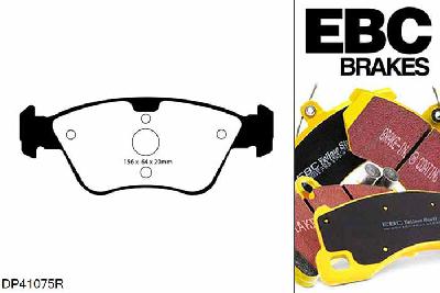 DP41075R, Mercedes E-Class (T211), E350 4-Matic 2005-2009, EBC Yellowstuff remblokken set vooras, Voor modellen met ATE remklauwen aan de vooras, Voor modellen met een remschijf diameter 304mm