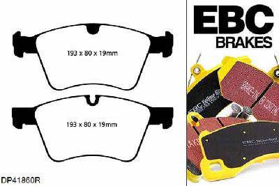 DP41860R, Mercedes GL-Class (X164), GL350 (3.0TD) 265 PK 2010-2012, EBC Yellowstuff remblokken set vooras, Voor modellen met een remschijf diameter 373mm