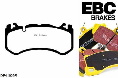 DP41939R, Mercedes SL-Class (R230), SL63 AMG 2008-2012, EBC Yellowstuff remblokken set vooras, Voor modellen met Brembo remklauwen aan de vooras, Voor modellen met een remschijf diameter 390mm