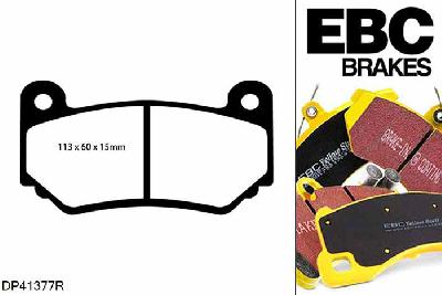 DP41377R, Mini Mini Hatch (1st Gen)(R53), 1.6 Supercharged Works (AP Upgrade) 2001-2003, EBC Yellowstuff remblokken set vooras, Voor modellen met AP remklauwen aan de vooras