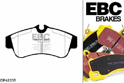 DP4833R, Nissan Almera, 1.5 2000-2006, EBC Yellowstuff remblokken set vooras, Voor modellen met Girling/TRW remklauwen aan de vooras, Voor modellen met een remschijf diameter 256mm