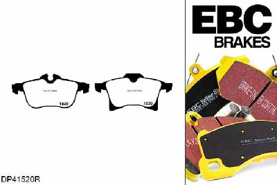 DP41520R, Opel Corsa, 1.6 Turbo OPC 190 PK 2007-2014, EBC Yellowstuff remblokken set vooras, Voor modellen met ATE remklauwen aan de vooras, Voor modellen met een remschijf diameter 308mm