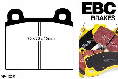 DP4103R, Opel Monza, 3.0 1979-1983, EBC Yellowstuff remblokken set vooras, Voor modellen met ATE remklauwen aan de vooras, Voor modellen met een remschijf diameter 271mm