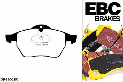 DP41062R, Opel Vectra, 2.5 1995-2000, EBC Yellowstuff remblokken set vooras, Voor modellen met ATE remklauwen aan de vooras, Voor modellen met een remschijf diameter 288mm