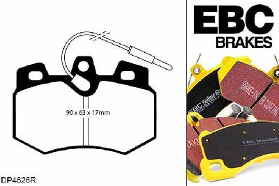 DP4626R, Peugeot 205, 1.8 TD 1991-1996, EBC Yellowstuff remblokken set vooras, Voor modellen met Girling/TRW remklauwen aan de vooras, Voor modellen met een remschijf diameter 247mm