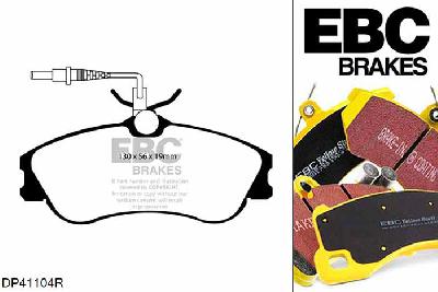 DP41104R, Peugeot Partner Combi, 1.4 2001-2003, EBC Yellowstuff remblokken set vooras, Voor modellen met Girling/TRW remklauwen aan de vooras, Voor modellen met een remschijf diameter 266mm