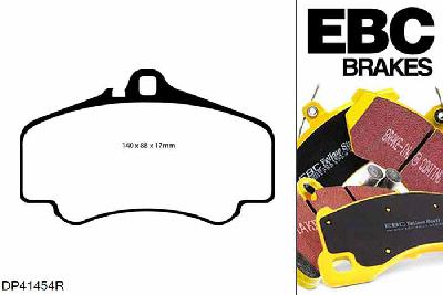 DP41454R, Porsche 911 (996) (Cast Iron Disc Only), 3.6 Twin Turbo GT2 2001-2003, EBC Yellowstuff remblokken set vooras, Voor modellen met Brembo remklauwen aan de vooras, Voor modellen met een remschijf diameter 330mm