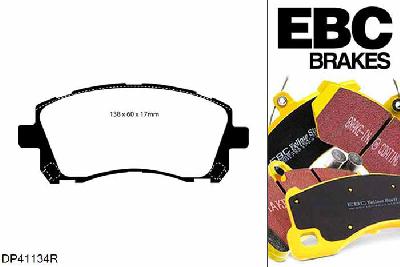 DP41134R, Subaru Impreza, 2.0 Sport 2000-2002, EBC Yellowstuff remblokken set vooras, Voor modellen met een remschijf diameter 277mm