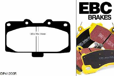DP41200R, Subaru Impreza, 2.0 Turbo (UK) 1998-2002, EBC Yellowstuff remblokken set vooras, Voor modellen met Sumitomo remklauwen aan de vooras, Voor modellen met een remschijf diameter 294mm