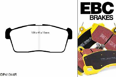 DP41344R, Suzuki Ignis, 1.5 2003-2008, EBC Yellowstuff remblokken set vooras, Voor modellen met een remschijf diameter 253mm