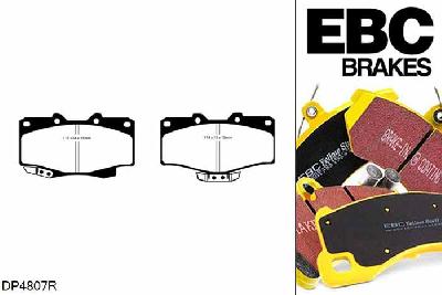DP4807R, Toyota Landcruiser, 3.0 TD (KDJ90) 2000-2003, EBC Yellowstuff remblokken set vooras, Voor modellen met een remschijf diameter 318mm