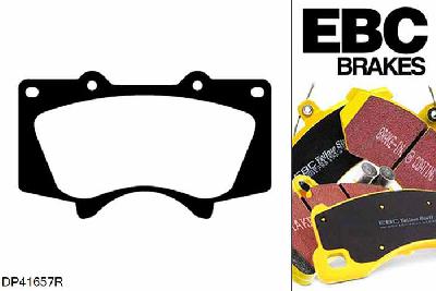 DP41657R, Toyota Landcruiser, 4.2 TD (HDJ100) 2003-2008, EBC Yellowstuff remblokken set vooras, Voor modellen met een remschijf diameter 312mm
