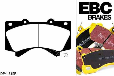 DP41815R, Toyota Landcruiser, 4.6 (URJ202) 2012-2015, EBC Yellowstuff remblokken set vooras, Voor modellen met een remschijf diameter 340mm
