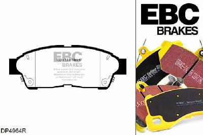 DP4964R, Toyota Prius, 1.5 hybrid (NHW10) 1997-2000, EBC Yellowstuff remblokken set vooras, Voor modellen met Sumitomo remklauwen aan de vooras