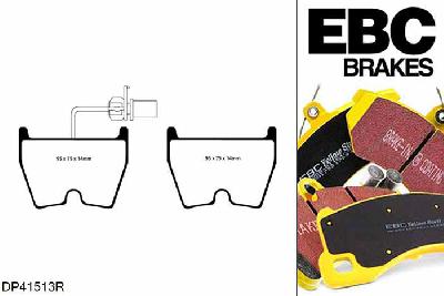 DP41513R, VW Phaeton, 6.0 W12 (8 Pad Set) 450 PK 2005-2012, EBC Yellowstuff remblokken set vooras, Voor modellen met Brembo remklauwen aan de vooras, Voor modellen met een remschijf diameter 365mm