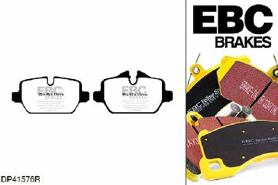 DP41576R, BMW 1 Series (E87), 116 i (1.6) 1 Series (E87), EBC Yellowstuff remblokken set achteras Voor modellen met TRW remklauwen aan de achteras, Voor modellen met remschijf diameter van 280mm aan de achteras