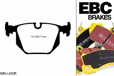 DP41450R, BMW 7 Series (E65), 730 (3.0 TD) 7 Series (E65), EBC Yellowstuff remblokken set achteras Voor modellen met ATE remklauwen aan de achteras, Voor modellen met remschijf diameter van 324mm aan de achteras
