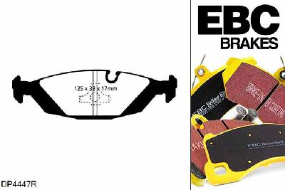 DP4447R, BMW M5, 3.5 (E28) M5, EBC Yellowstuff remblokken set achteras Voor modellen met ATE remklauwen aan de achteras, Voor modellen met remschijf diameter van 284mm aan de achteras