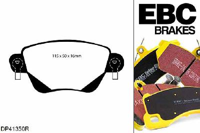 DP41350R, Ford Mondeo Mk3 Estate, 2.0 Mondeo Mk3 Estate, EBC Yellowstuff remblokken set achteras Voor modellen met Bosch remklauwen aan de achteras, Voor modellen met remschijf diameter van 280mm aan de achteras