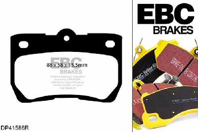 DP41586R, Lexus GS300, 3.0 GS300, EBC Yellowstuff remblokken set achteras, Voor modellen met remschijf diameter van 310mm aan de achteras
