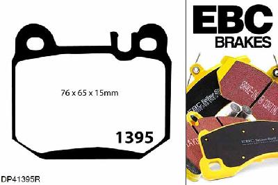 DP41395R, Mercedes M-Class (W163), ML430 (4.3) M-Class (W163), EBC Yellowstuff remblokken set achteras, Voor modellen met remschijf diameter van 331mm aan de achteras