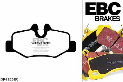 DP41554R, Mercedes Vito, 3.5 Vito, EBC Yellowstuff remblokken set achteras Voor modellen met Bosch remklauwen aan de achteras, Voor modellen met remschijf diameter van 296mm aan de achteras