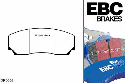 DP5002NDX, Opel Omega (Lotus), 3.6 Twin Turbo 377 PK 1990-1994, EBC Bluestuff remblokken set vooras, Voor modellen met AP remklauwen aan de vooras, Voor modellen met een remschijf diameter 328mm
