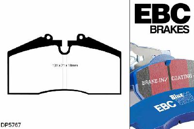 DP5767NDX, Porsche 911 (964), 3.6 Carrera RS 1991-1993, EBC Bluestuff remblokken set vooras, Voor modellen met Brembo remklauwen aan de vooras, Voor modellen met een remschijf diameter 322mm