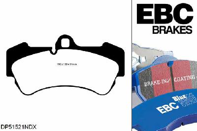 DP51521NDX, Porsche Cayenne, 3.0 TD 2008-2010, EBC Bluestuff remblokken set vooras, Voor modellen met Brembo remklauwen aan de vooras, Voor modellen met een remschijf diameter 330mm