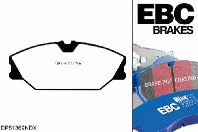 DP51369NDX, Renault Clio Mk2, 2.0 16v 75mm ABS ring 182 PK 2004-2006, EBC Bluestuff remblokken set vooras, Voor modellen met Girling/TRW remklauwen aan de vooras, Voor modellen met een remschijf diameter 280mm