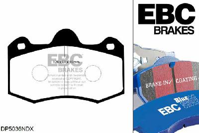 DP5036NDX, Renault Clio Mk2, 3.0 230 PK 2001-2003, EBC Bluestuff remblokken set vooras, Voor modellen met AP remklauwen aan de vooras, Voor modellen met een remschijf diameter 330mm