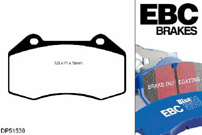 DP51539NDX, Renault Scenic, 2.0 Turbo 2005-2009, EBC Bluestuff remblokken set vooras, Voor modellen met Brembo remklauwen aan de vooras, Voor modellen met een remschijf diameter 300mm