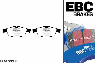 DP51749NDX, Ford Focus Mk3, 1.0 Turbo 125 PK 2012-, EBC Bluestuff remblokken set achteras, Voor modellen met ATE remklauwen aan de achteras, Voor modellen met remschijf diameter van 271mm aan de achteras