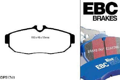 DP51741NDX, Ford Mustang (5th Generation), 5.4 Supercharged (GT500) (Shelby) 2006-2012, EBC Bluestuff remblokken set achteras, Voor modellen met remschijf diameter van 300mm aan de achteras