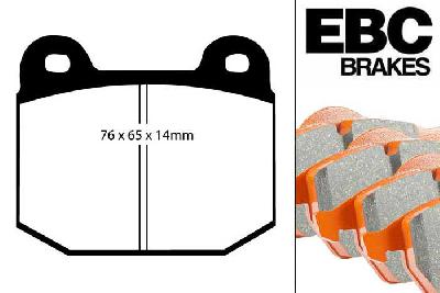 DP91538, Mitsubishi Lancer Evo 9, 2.0 Turbo 2005-2008, EBC Orangestuff remblokken set achteras, Voor modellen met Brembo remklauwen aan de achteras, Voor modellen met remschijf diameter van 300mm aan de achteras