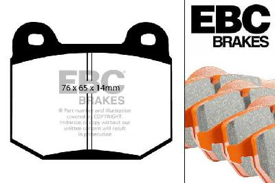 DP91537, Nissan 350Z, 3.5 (Brembo) 2003-2009, EBC Orangestuff remblokken set achteras, Voor modellen met Brembo remklauwen aan de achteras, Voor modellen met remschijf diameter van 322mm aan de achteras