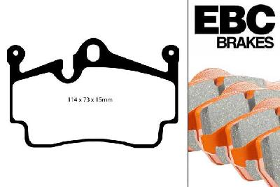 DP91920, Porsche Boxster (Cast Iron Discs only), 2.7 265 PK 2012-2016, EBC Orangestuff remblokken set achteras, Voor modellen met Brembo remklauwen aan de achteras, Voor modellen met remschijf diameter van 299mm aan de achteras