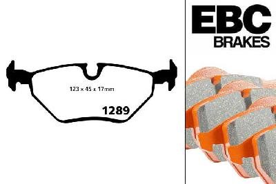 DP91289, Rover 75, 2.5 1999-2005, EBC Orangestuff remblokken set achteras, Voor modellen met ATE remklauwen aan de achteras, Voor modellen met remschijf diameter van 280mm aan de achteras