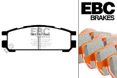 DP9821, Subaru Impreza, 2.0 Turbo 1996-1998, EBC Orangestuff remblokken set achteras, Voor modellen met remschijf diameter van 266mm aan de achteras