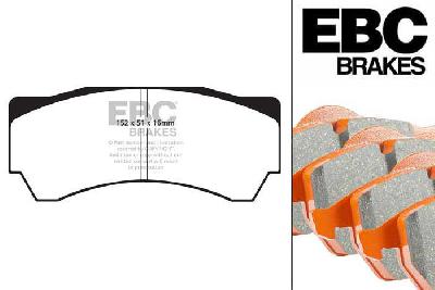 DP9063, Mitsubishi Lancer Evo 8, 2.0 Turbo (FQ-400) 400 PK 2004-2005, EBC Orangestuff remblokken set vooras, Voor modellen met Alcon remklauwen aan de vooras, Voor modellen met een remschijf diameter 343mm