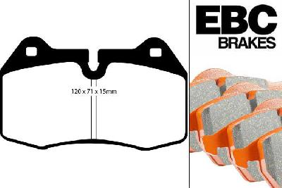 DP91644, Nissan 350Z, 3.5 (Brembo) 2003-2009, EBC Orangestuff remblokken set vooras, Voor modellen met Brembo remklauwen aan de vooras, Voor modellen met een remschijf diameter 324mm